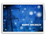 Silent Night, Snowy Night Holiday Christmas Cards- Electrical Trades